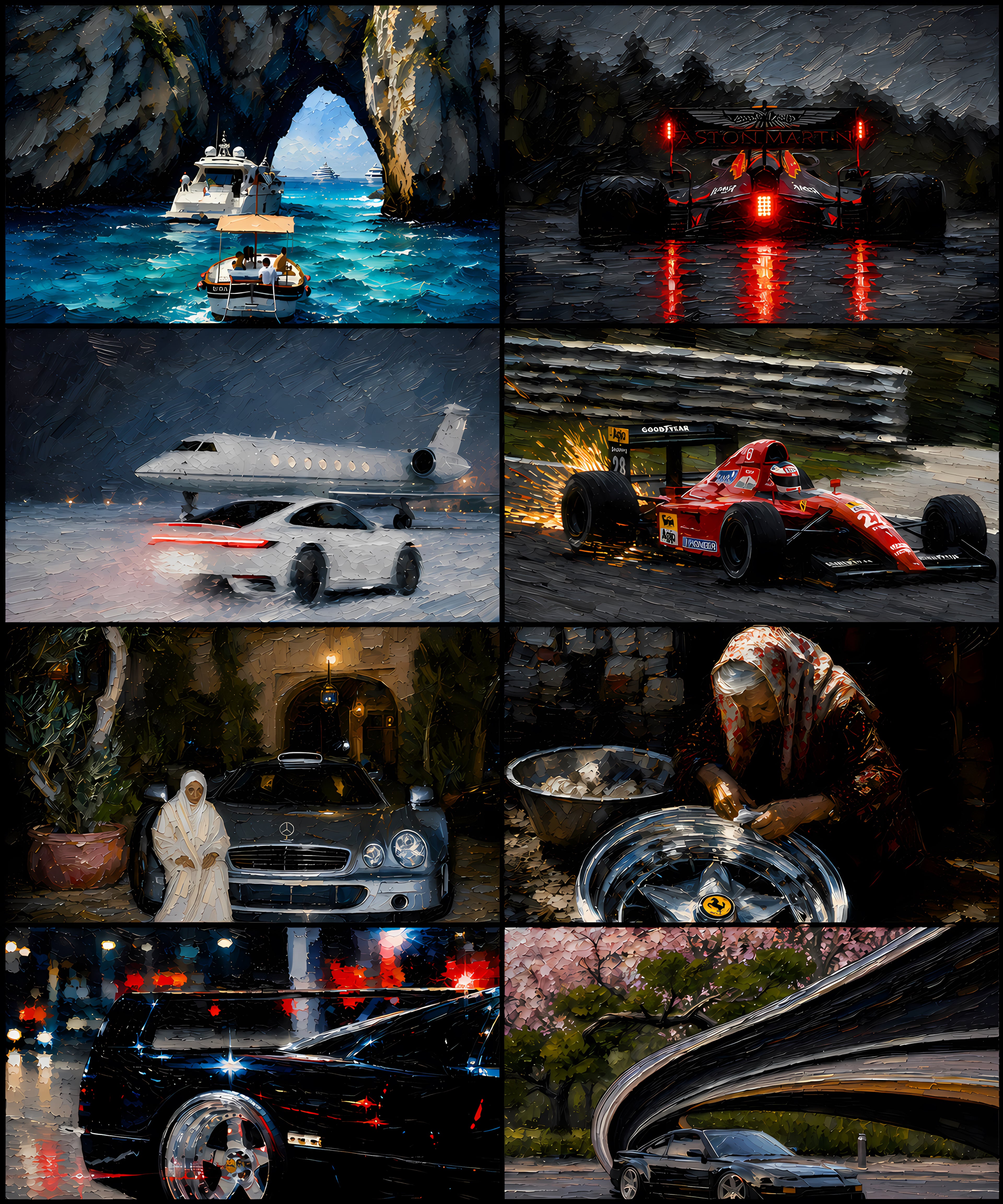 Midnight Machines — 8-Piece Wallpaper Collection