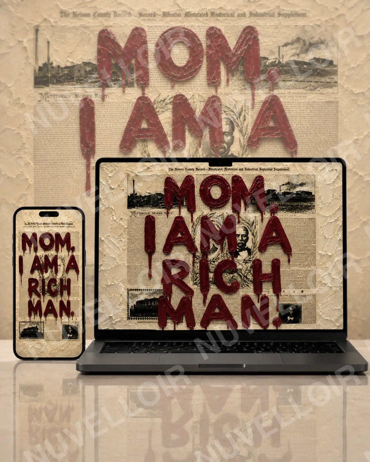 Built Different wallpaper displayed on phone and desktop