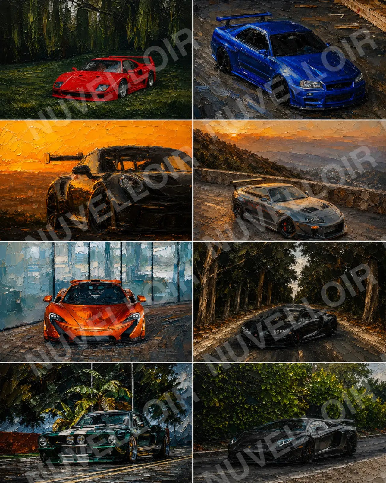 8-piece car wallpaper collection preview