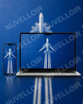 Flight wallpaper displayed on phone and desktop