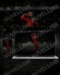 Football wallpaper displayed on phone and desktop