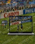 Legends of Sport wallpaper displayed on phone and desktop