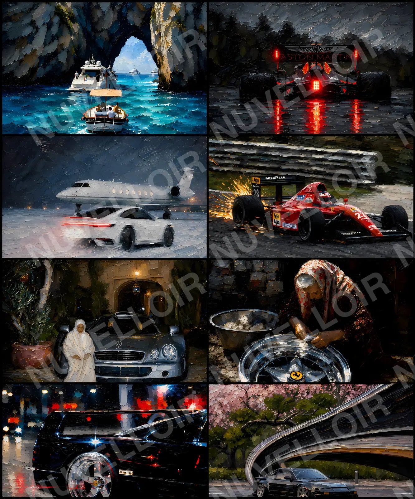 Midnight Machines 8-piece wallpaper collection preview