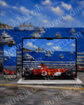 Riviera Racing wallpaper displayed on phone and desktop