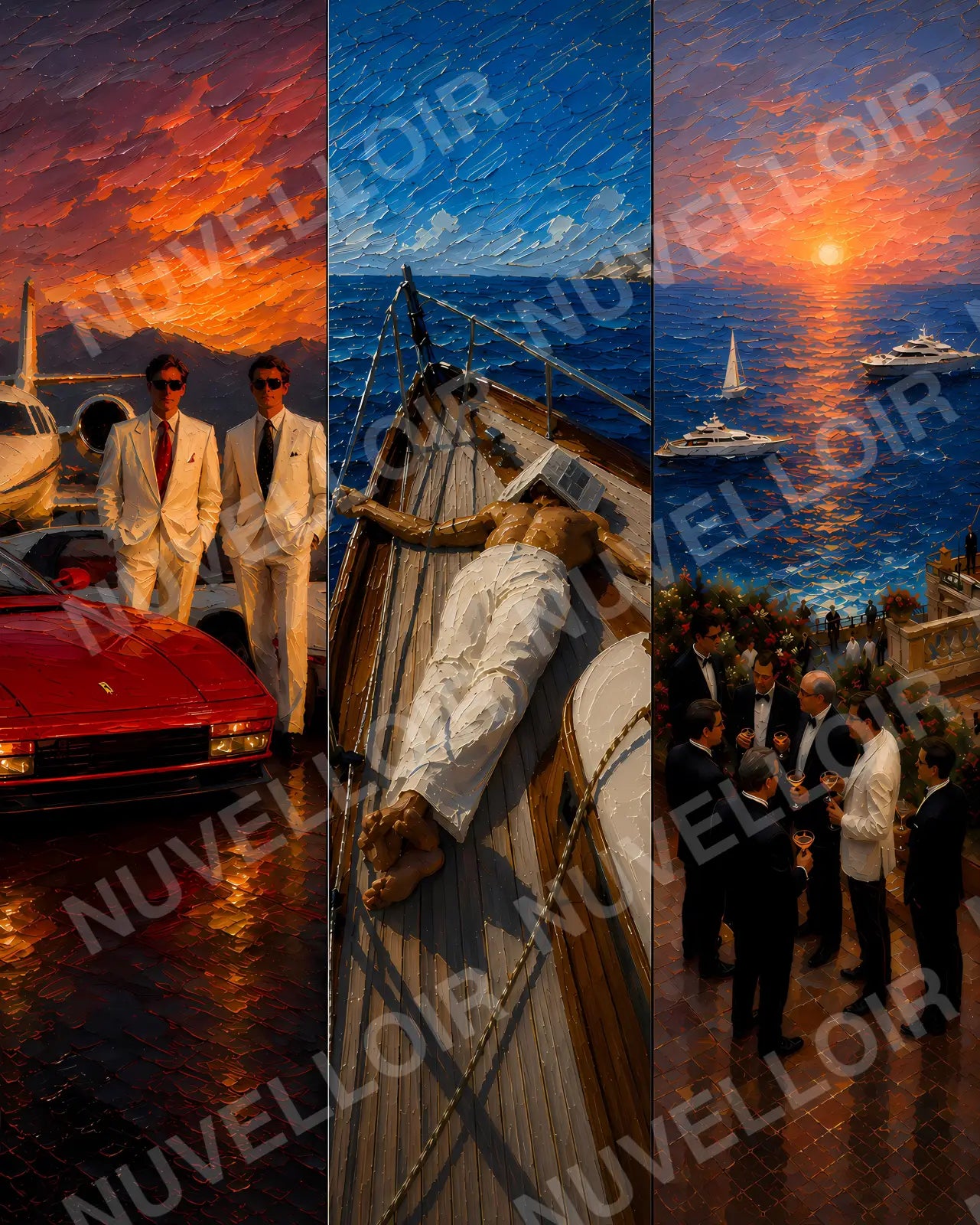 Riviera Society 3-piece wallpaper collection preview