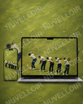 The Golf Club wallpaper displayed on phone and desktop