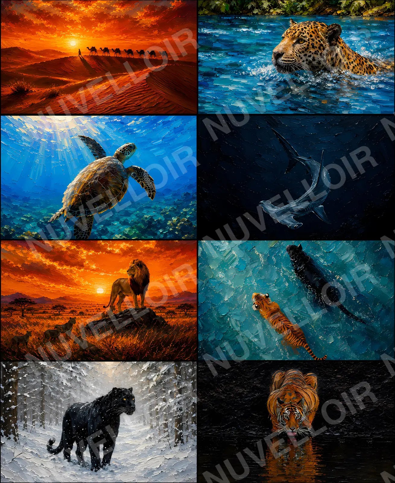 Untamed Earth 8-piece wallpaper collection preview